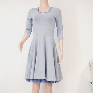 Matilda Jane Between The Lines Blue Striped Dress Size S